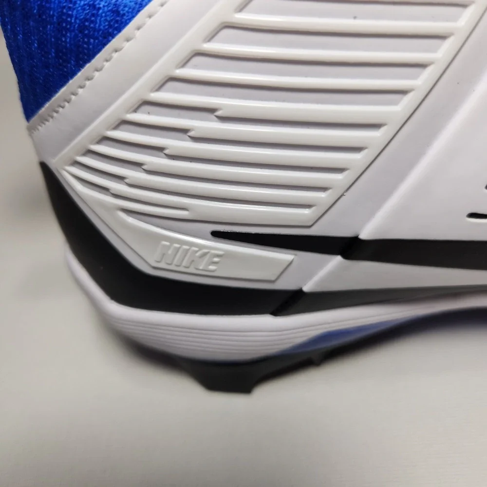 Nike Alpha Menace Strong Mens Size 10.5 Football Cleats‎ White / Blue II5139-101